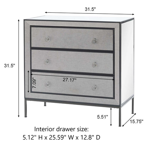 Speil 3-drawer bachelor chest