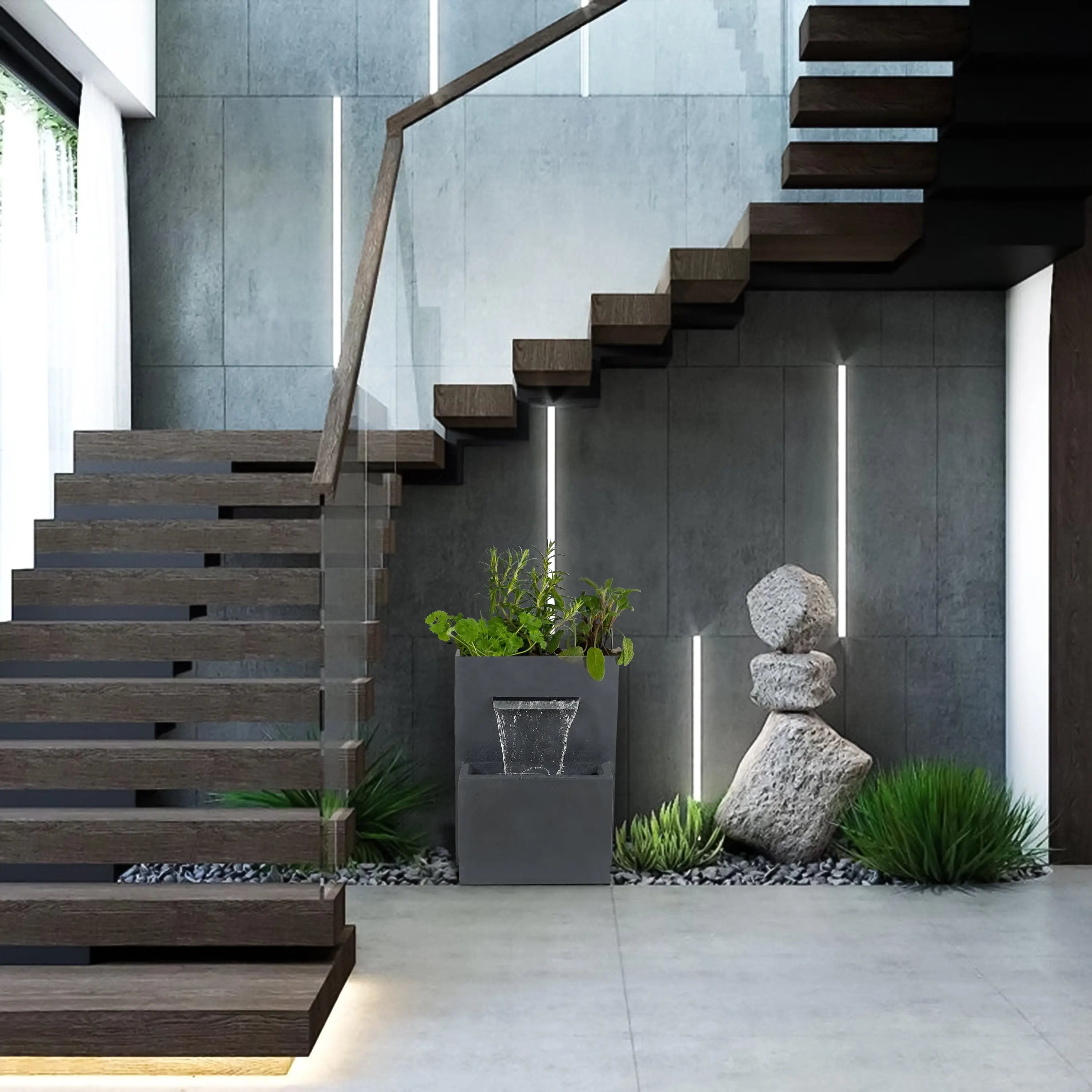 This-outdoor-fountain-has-a-minimalist-design-works-for-any-entry-way-