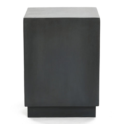 Gray Cement Square Side and End Table, Indoors & Outdoors