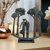 Lovers walking decorative sculpture