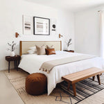 Bensen upholstered platform bed, king - LuxenHome