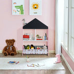  pink-bookcase-and-a-toy-tent 