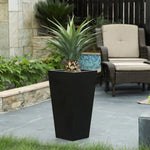 beautiful-outdoor-planter-for-faux-plants-in-black