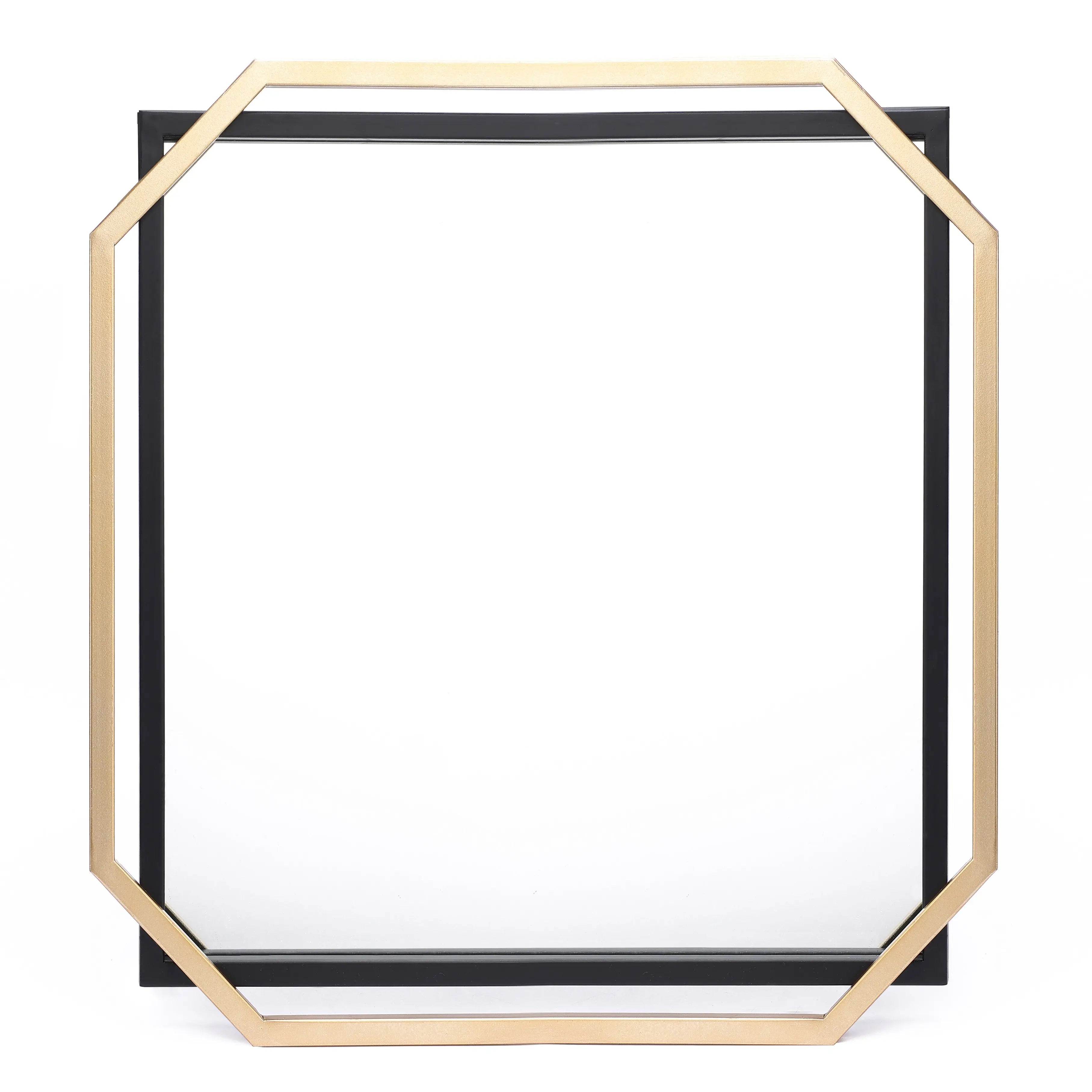 gold-and-black-metal-floating-frame-wall-accent-mirror