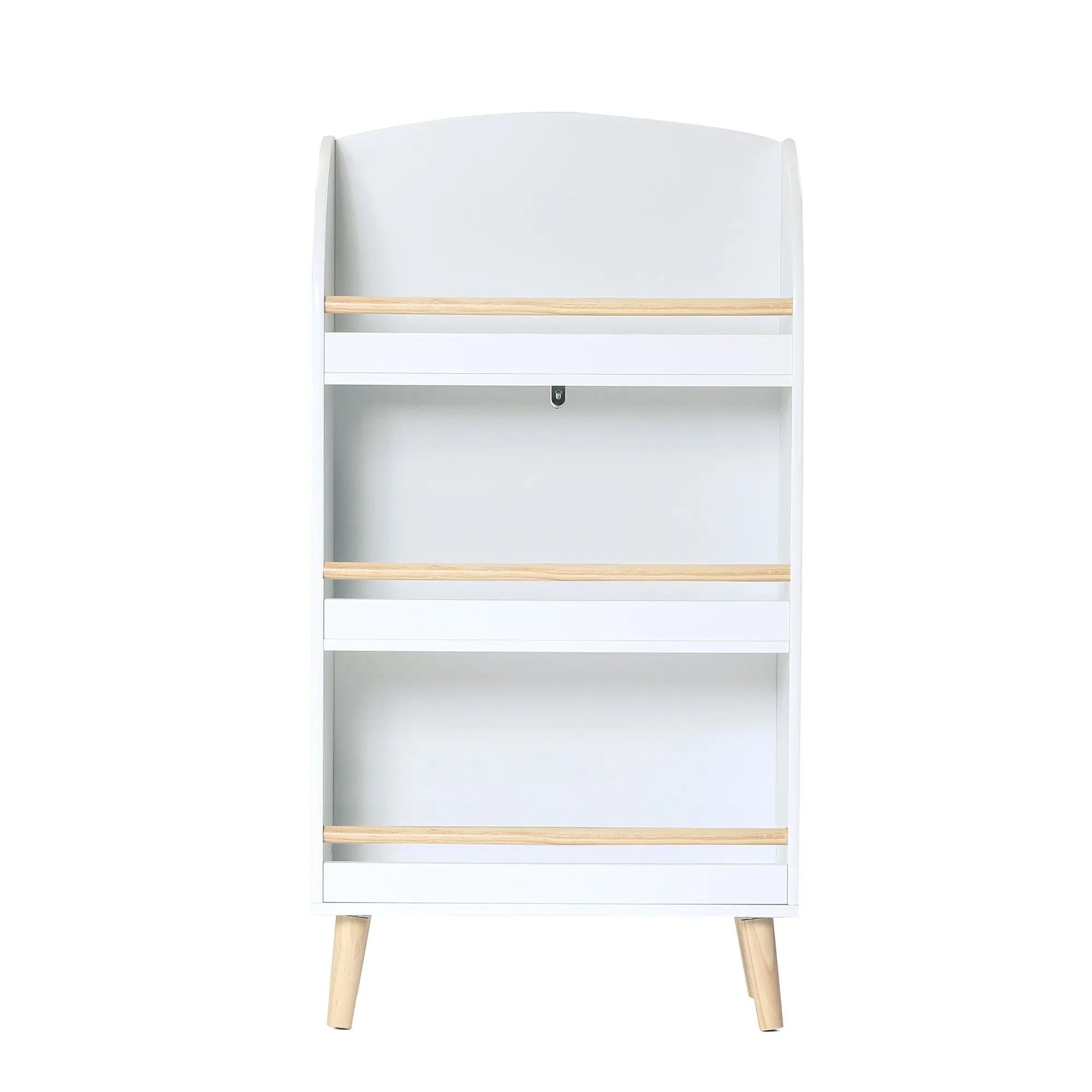 white-bookcase-with-wooden-legs