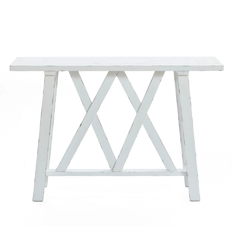 Farmhouse White 48" W Console and Entry Table