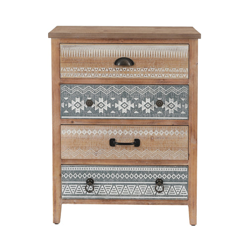 4-Drawer 31" H x 23.6" W Natural Wood Accent Chest