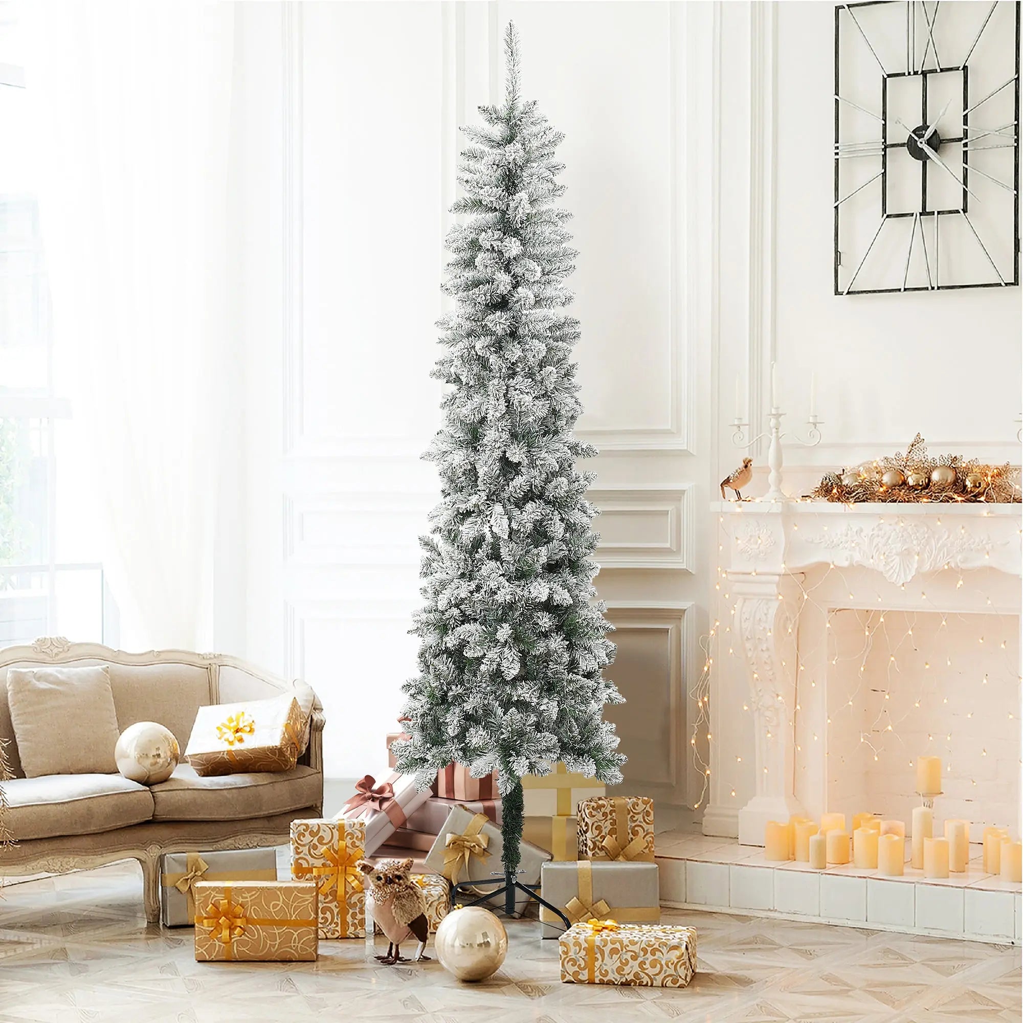 7.4ft-pencil-slim-artificial-christmas-tree-for-living-room