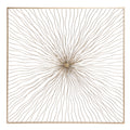 Gold Abstract Flower Square Metal Wall Decor