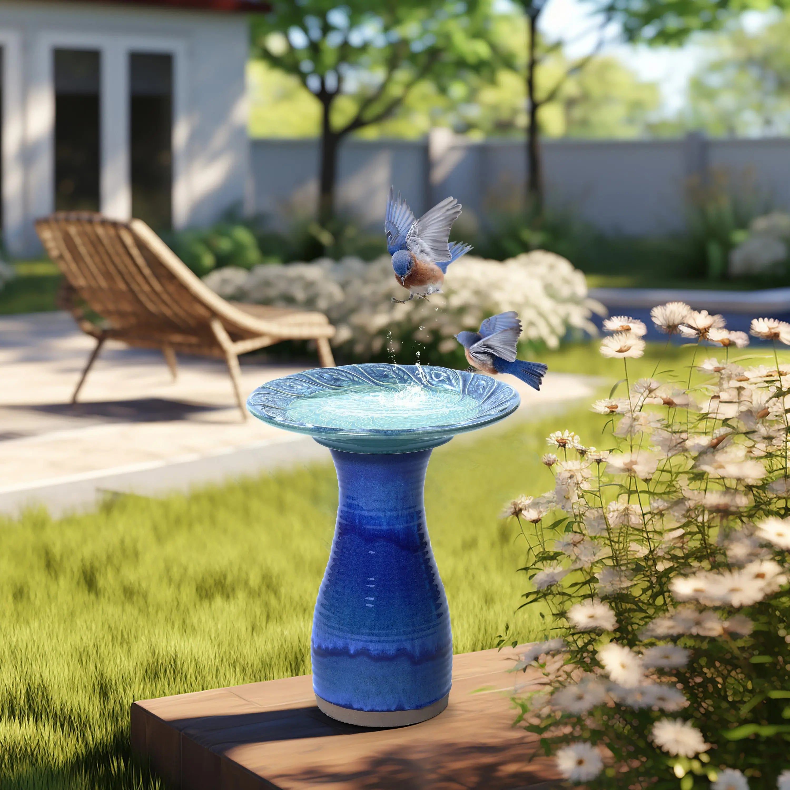 blue-bird-bath-and-two-blue-birds-drinking-from-it