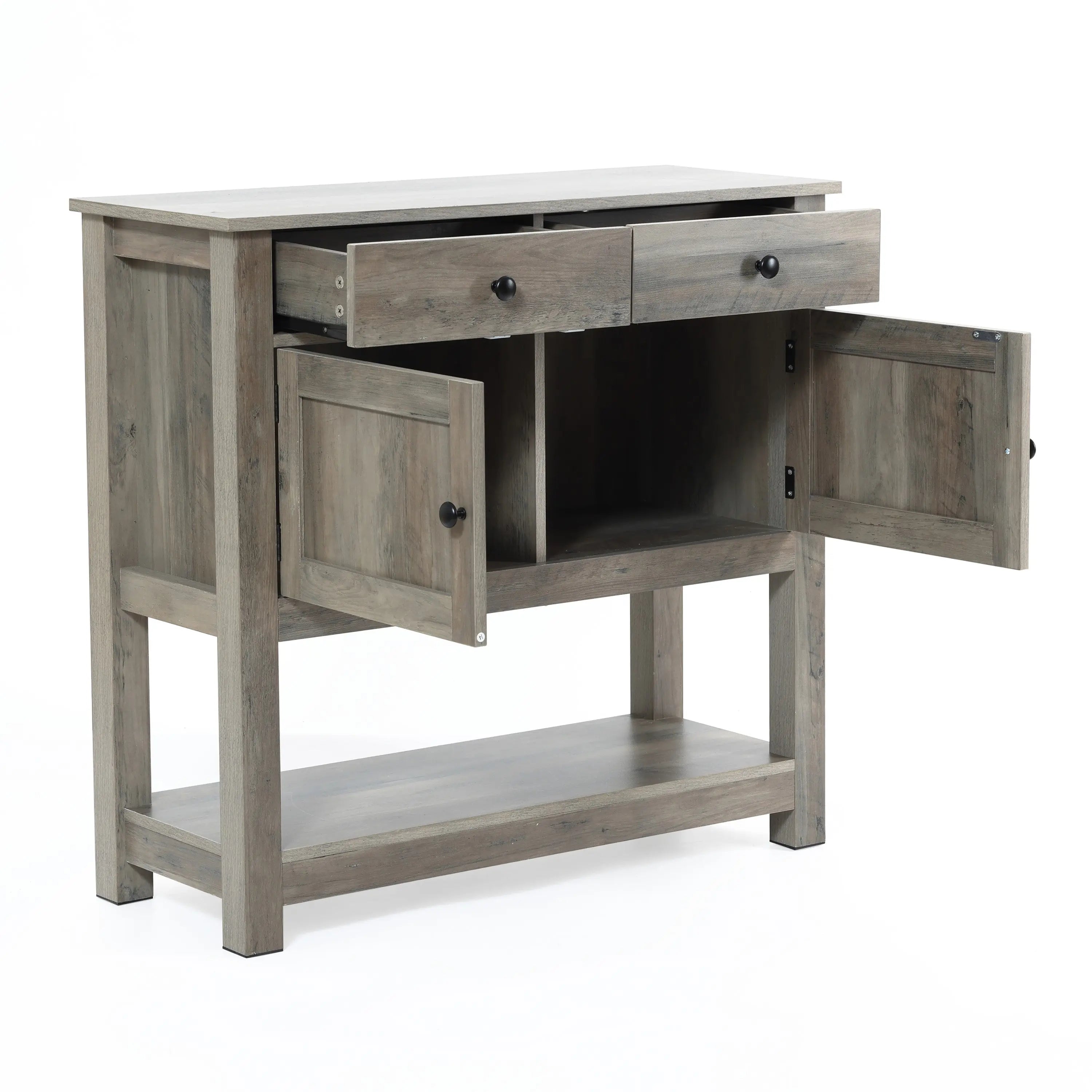 Lindsy console table with storage units - LuxenHome