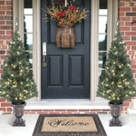 set-of-2-artificial-flocked-pine-christmas-tree-for-outdoor-use-and-gift-decoration