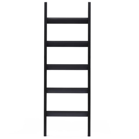 Modern wood blanket ladder, 5 ft tall