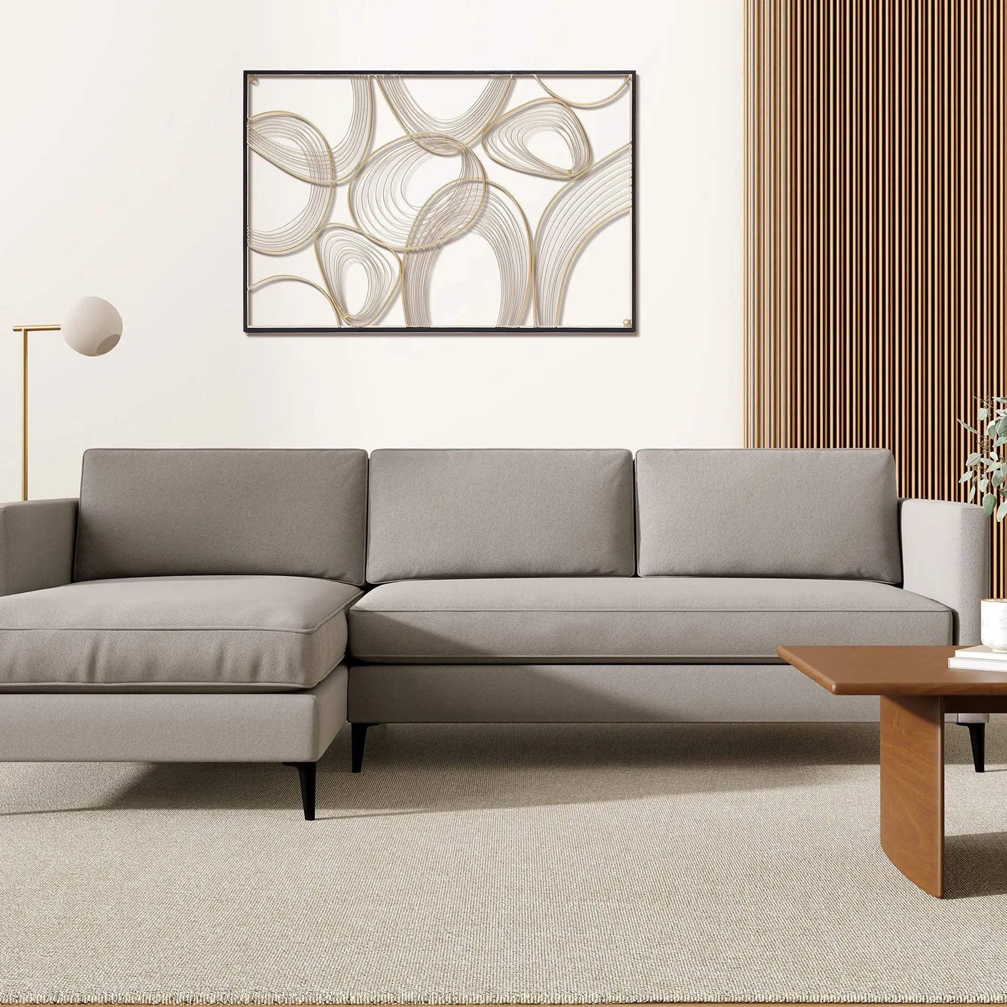 Contour abstract metal wall art