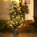 4Ft-pre-lit-led-artificial-fir-christmas-tree-with-gray-metal-pot