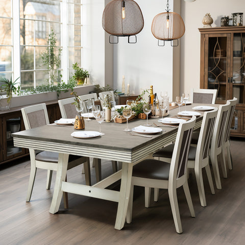Joann Distressed Extendable Dining Table