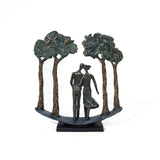 Lovers walking decorative sculpture