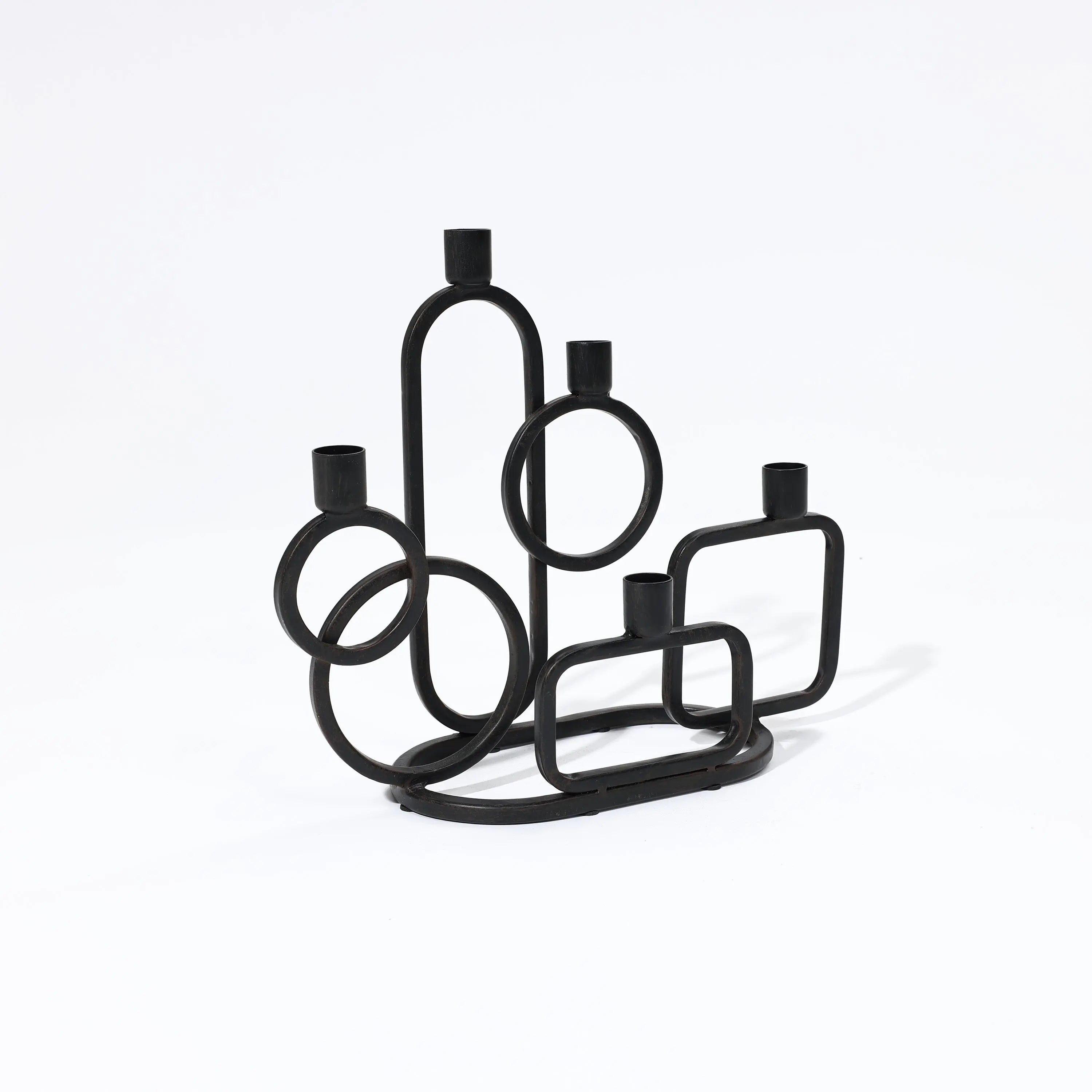 elegant-black-candle-holder-with-five-circular-holders