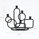 5-Taper-black-metal-candle-holder-size-information
