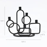 5-Taper-black-metal-candle-holder-size-information