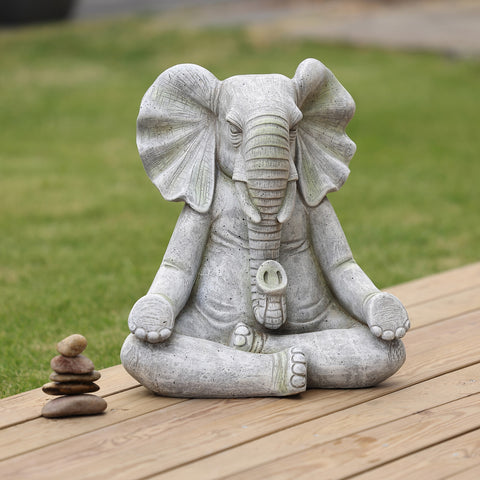 Bodhi buddhism statue, meditating elephant