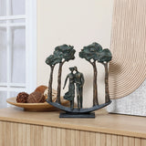 Lovers walking decorative sculpture