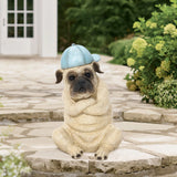 Pug with cap statue