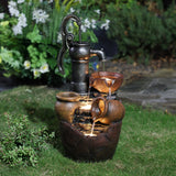 charming-modern-farmhouse-pump-and-cascading-stacked-pots-waterfall-fountain 