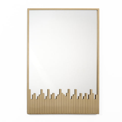 Cityscape Gold Frame Rectangular Wall Mirror
