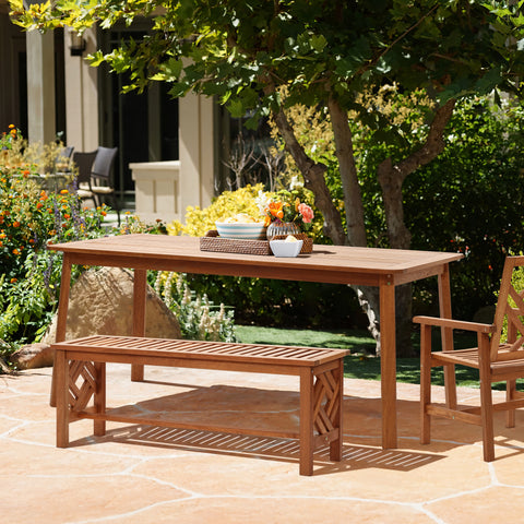 Newport solid wood 70" outdoor dining table
