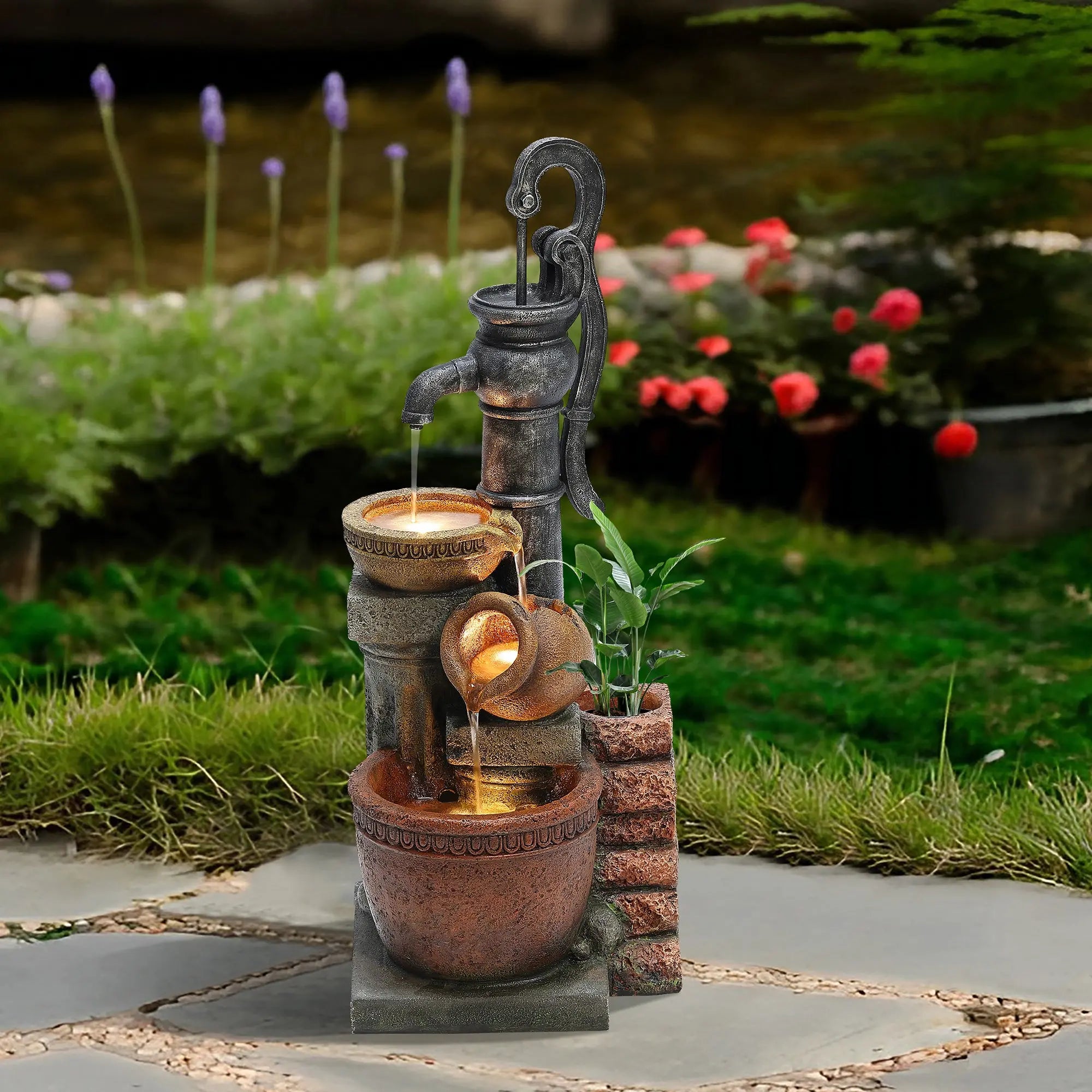 a-fountain-in-a-garden