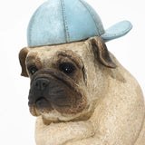 Pug with cap statue