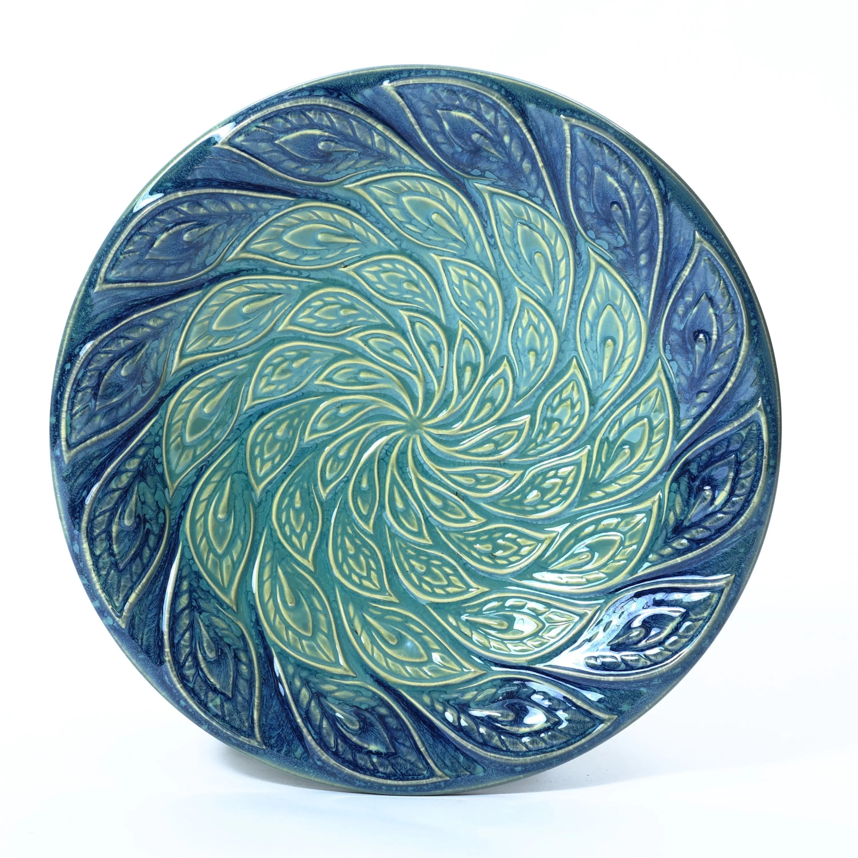blue-and-green-plate