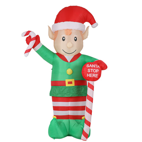 8.5Ft Elf Holiday Inflatable Yard Decoration with LED Lights