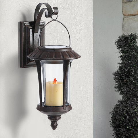 Solar Powered Outdoor Wall Light Sconce