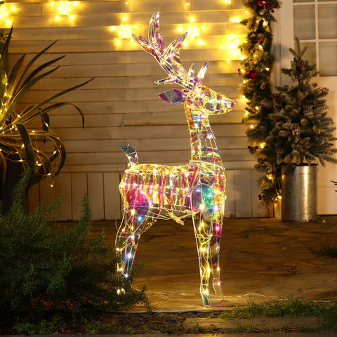 Magical Deer with Antlers Lighted LED Winter Holiday Yard Decoration