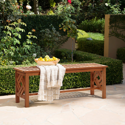Carmel solid wood outdoor dining bench