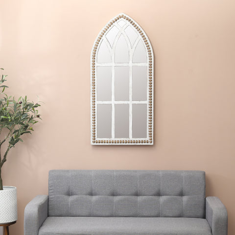 Rustic Wood Cathedral Wall Mirror