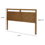 George free-standing walnut finish headboard, queen - LuxenHome