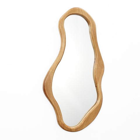 Flow Wood Frame Oval Wall Mirror