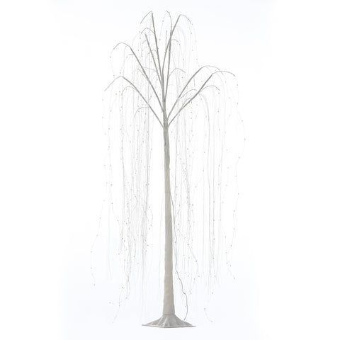 Lighted LED 70.87" H White Artificial Willow Tree Decoration