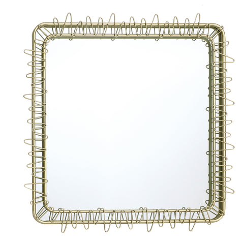 Gold Metal Frame 30.2-In Square Accent Wall Mirror