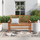 wooden-bench-and-a-rug-on-a-patio