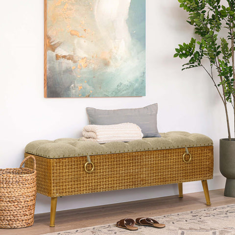 Mateo bedroom bench with storage