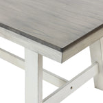 Rectangular white wood dining table - LuxenHome