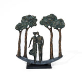 Lovers walking decorative sculpture