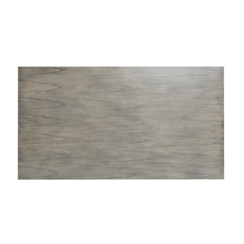 64.5" Rectangular Distressed Off White and Rubberwood Dining Table