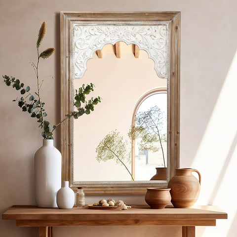 Margaret wall mirror, wood-framed