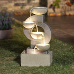 resin-outdoor-fountain-with-LED-lights-and-cascading-bowls