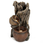 tree-trunk-and-two-bowls-outdoor-fountain-with-led-lights 